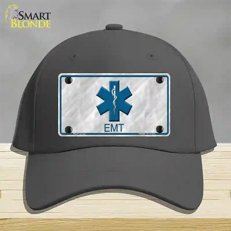 EMT Novelty License Plate Hat Cotton / Charcoal