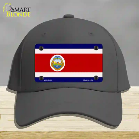 Costa Rica Flag Novelty License Plate Hat Cotton / Charcoal