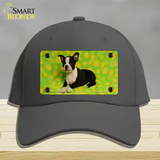 Boston Terrier Dog Novelty License Plate Hat Cotton / Charcoal