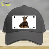 Doberman Pinscher Dog Novelty License Plate Hat Cotton / Charcoal