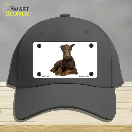 Doberman Pinscher Dog Novelty License Plate Hat Cotton / Charcoal