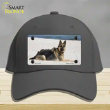 German Shepherd Dog Novelty License Plate Hat Cotton / Charcoal