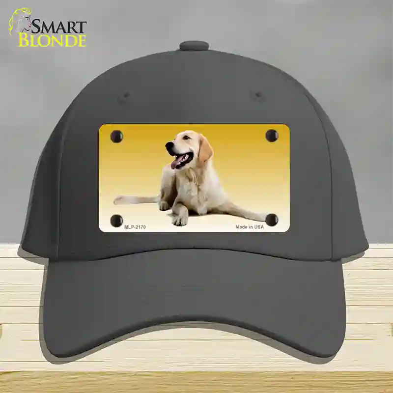 Golden Retriever Dog Novelty License Plate Hat Cotton / Charcoal