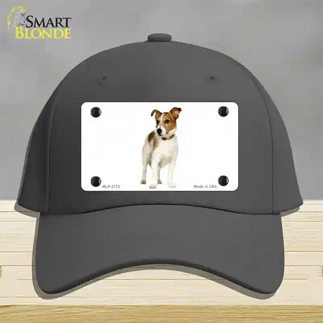 Jack Russell Terrier Dog Novelty License Plate Hat Cotton / Charcoal