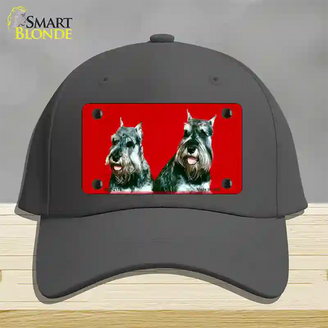 Schnauzer Dog Novelty License Plate Hat Cotton / Charcoal