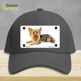 Yorkshire Terrier Dog Novelty License Plate Hat Cotton / Charcoal