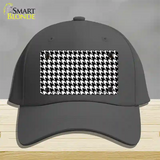 White Black Houndstooth Novelty License Plate Hat Cotton / Charcoal