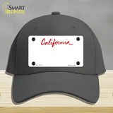 California State Blank Novelty License Plate Hat Cotton / Charcoal