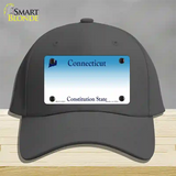 Connecticut State Blank Novelty License Plate Hat Cotton / Charcoal