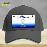 Illinois State Blank Novelty License Plate Hat Cotton / Charcoal