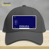 Indiana State Blank Novelty License Plate Hat Cotton / Charcoal