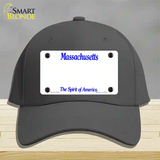 Massachusetts State Blank Novelty License Plate Hat Cotton / Charcoal