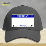 Michigan State Blank Novelty License Plate Hat Cotton / Charcoal