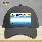 Nevada State Blank Novelty License Plate Hat Cotton / Charcoal