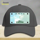 New Hampshire State Blank Novelty License Plate Hat Cotton / Charcoal