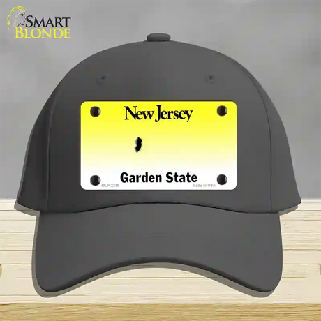 New Jersey State Blank Novelty License Plate Hat Cotton / Charcoal