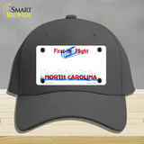 North Carolina State Blank Novelty License Plate Hat Cotton / Charcoal