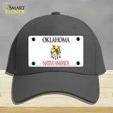 Oklahoma State Blank Novelty License Plate Hat Cotton / Charcoal