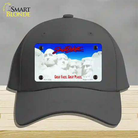 South Dakota State Blank Novelty License Plate Hat Cotton / Charcoal