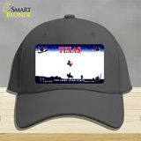 Texas State Blank Novelty License Plate Hat Cotton / Charcoal