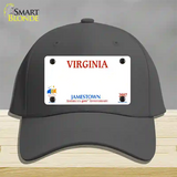 Virginia State Blank Novelty License Plate Hat Cotton / Charcoal