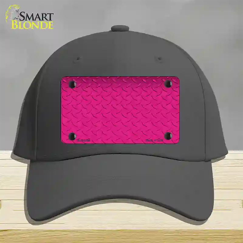 Diamond Pink Novelty License Plate Hat Cotton / Charcoal