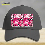 Pink Camouflage Novelty License Plate Hat Cotton / Charcoal