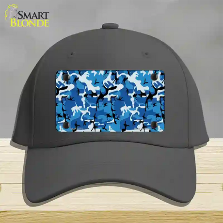 Blue Camouflage Novelty License Plate Hat Cotton / Charcoal