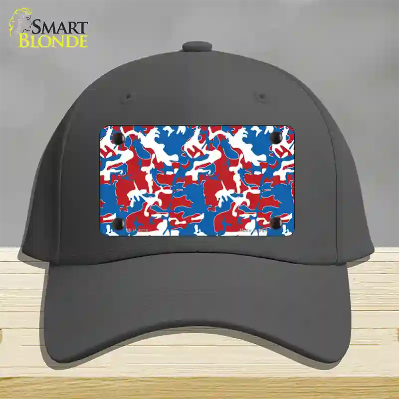 Patriotic Camouflage Novelty License Plate Hat Cotton / Charcoal