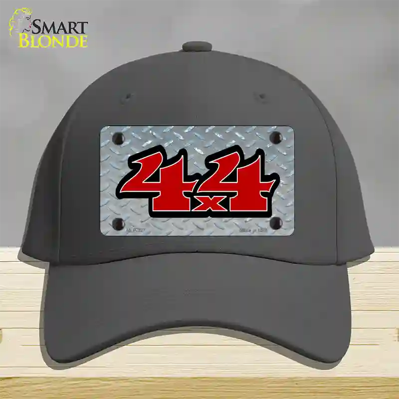 4 X 4 Diamond Novelty License Plate Hat Cotton / Charcoal