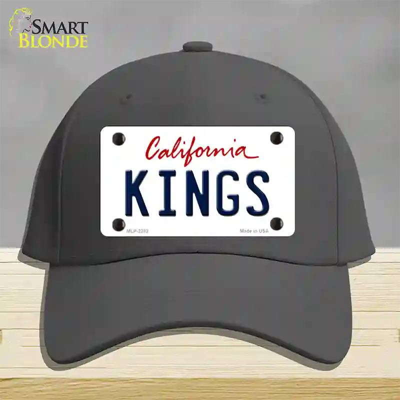 Kings California State Novelty License Plate Hat Cotton / Charcoal