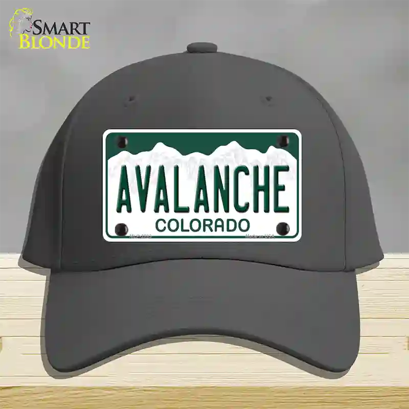 Avalanche Colorado State Novelty License Plate Hat Cotton / Charcoal