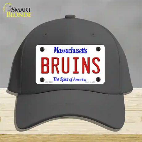 Bruins Massachusetts State Novelty License Plate Hat Cotton / Charcoal