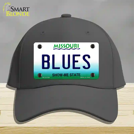 Blues Missouri State Novelty License Plate Hat Cotton / Charcoal