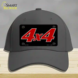 4 X 4 Black Novelty License Plate Hat Cotton / Charcoal