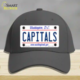 Capitals Washington DC State Novelty License Plate Hat Cotton / Charcoal