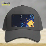 Celestial Sun Offset Novelty License Plate Hat Cotton / Charcoal