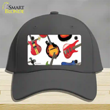 Guitars White Novelty License Plate Hat Cotton / Charcoal