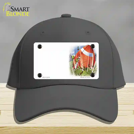 Football Offset Novelty License Plate Hat Cotton / Charcoal