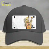 Musical Instruments Offset Novelty License Plate Hat Cotton / Charcoal