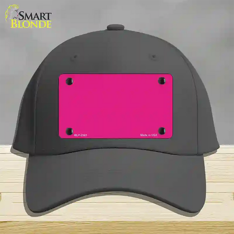 Pink Solid Novelty License Plate Hat Cotton / Charcoal