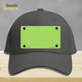 Lime Green Solid Novelty License Plate Hat Cotton / Charcoal