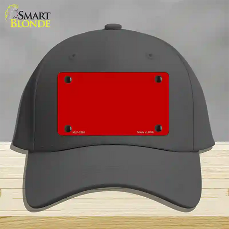 Red Solid Novelty License Plate Hat Cotton / Charcoal