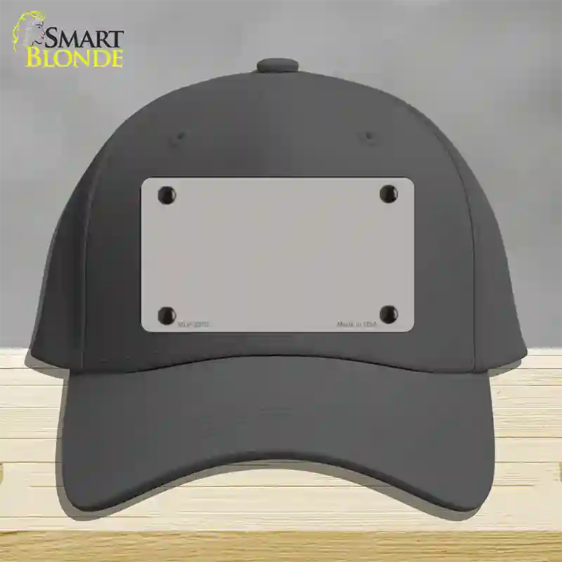 Gray Solid Novelty License Plate Hat Cotton / Charcoal