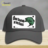 Stop Staring At My Bass Novelty License Plate Hat Cotton / Charcoal