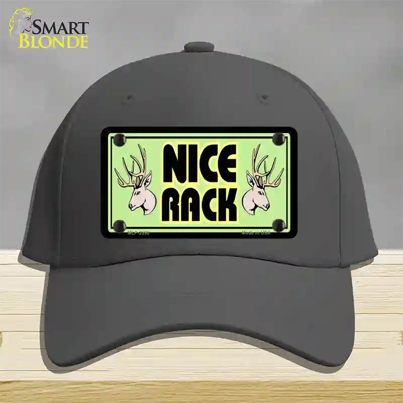 Nice Rack Novelty License Plate Hat Cotton / Charcoal