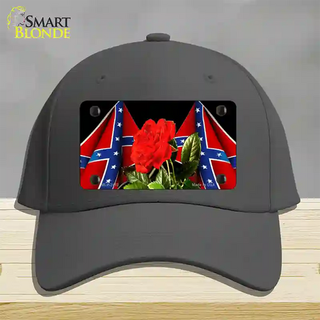 Rebel Rose Novelty License Plate Hat Cotton / Charcoal