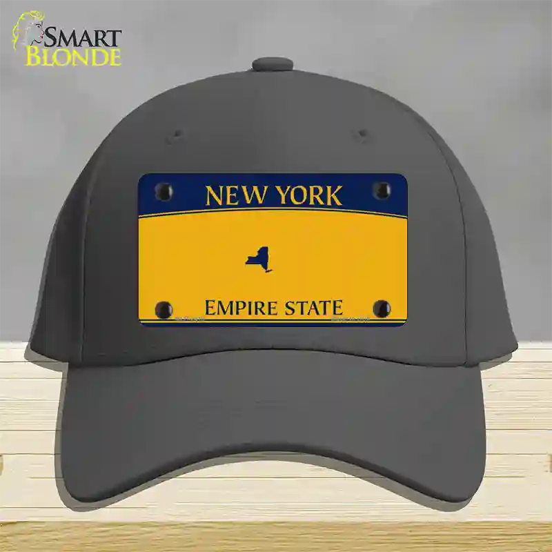 New York State Blanks Novelty License Plate Hat Cotton / Charcoal