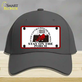 Cant Run With The Big Dogs Novelty License Plate Hat Cotton / Charcoal