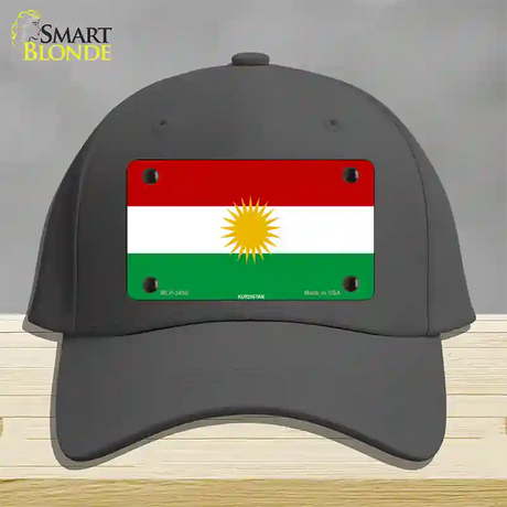 Kurdistan Flag Novelty License Plate Hat Cotton / Charcoal